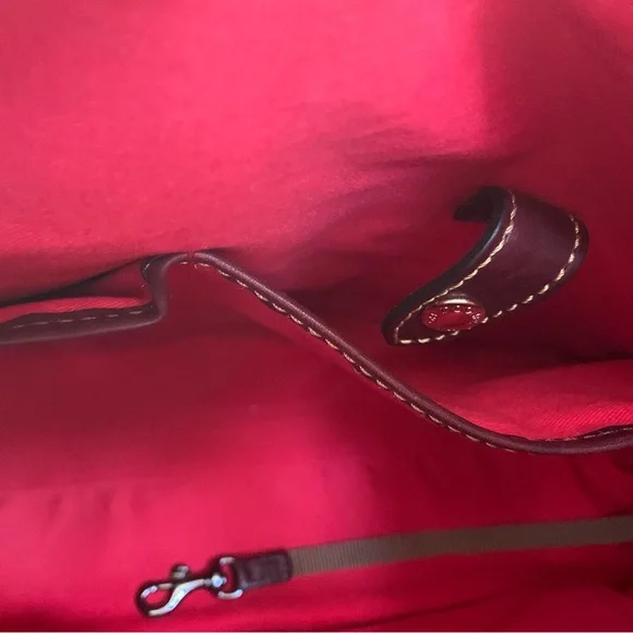 Dooney & Bourke Burgundy Florentine Leather Shoulder Bag - Picture 8 of 10